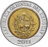 купить Уругвай 10 песо (pesos) 2011