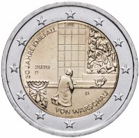 Купить Германия 2 евро 2020 D "50-летие коленопреклонения в Варшаве"