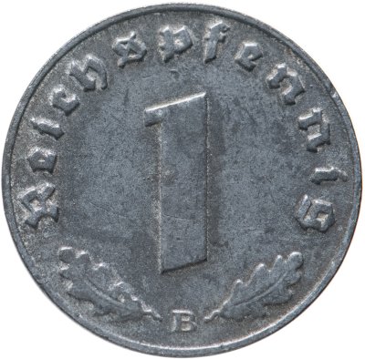 купить Германия (Третий рейх) 1 рейхспфенниг (reichspfennig) 1943 Знак монетного двора: "B" - Вена