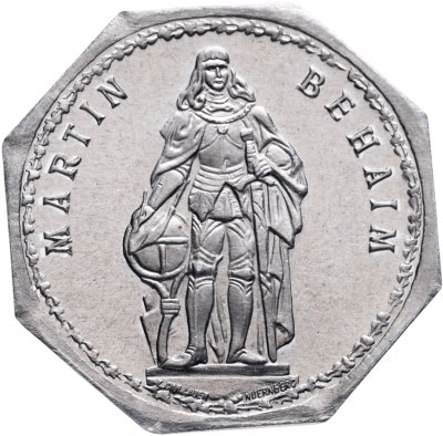 купить Германия, Нюрнберг (нотгельды) 20 пфеннигов 1919 "Мартин фон Бехайм" Трамвайный жетон