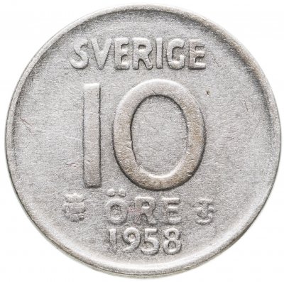 купить Швеция 10 эре (ore) 1958