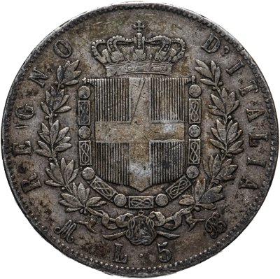 купить Италия 5 лир 1870
