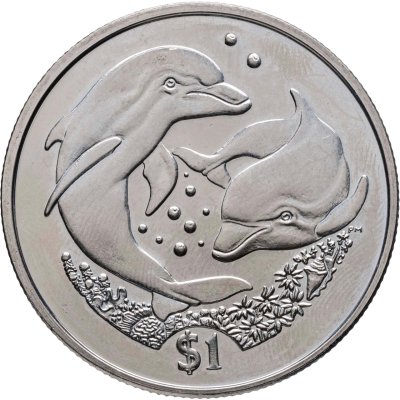 купить Британские Виргинские острова 1 доллар (dollar) 2006 Дельфины