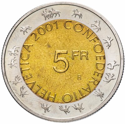 купить Швейцария 5 франков 2001 "Проводы зимы в Цюрихе. Парад гильдий"