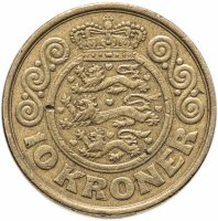 Купить Дания 10 крон (kroner) 1989