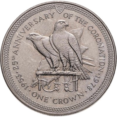 купить Остров Мэн 1 крона (crown) 1978 "25 лет коронации Королевы Елизаветы II"