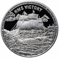 Купить Соломоновы острова 25 долларов 2005 "Легендарные боевые корабли - HMS Victory ("Виктори"), флот Великобритании"