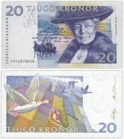 Купить Швеция 20 крон 1991-2003 (Pick 61)