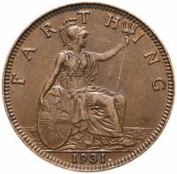купить Великобритания 1 фартинг 1911-1936 Георг V, случайная дата