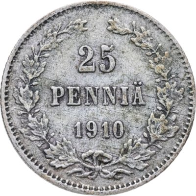 купить 25 пенни (pennia) 1910 L Российская Финляндия