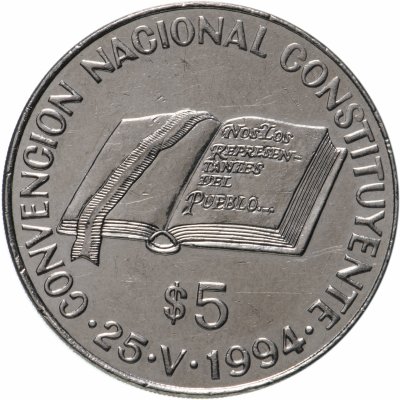 купить Аргентина 5 песо (pesos) 1994 "Национальное Учредительное собрание"