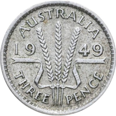 купить Австралия 3 пенса (pence) 1949