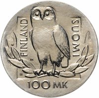 Купить Финляндия 100 марок 1990 "350 лет Хельсинкскому университету"