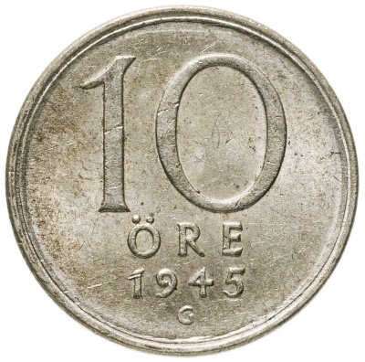 купить Швеция 10 эре (ore) 1945