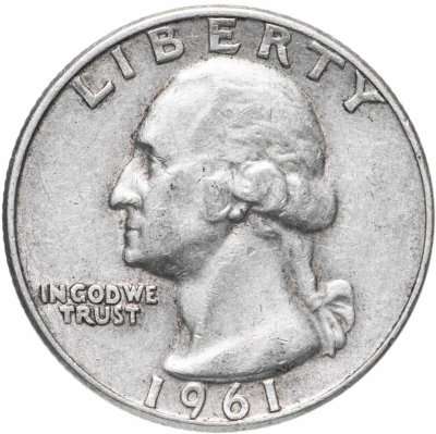 купить США 1/4 доллара (25 центов, квотер, quarter dollar) 1961 D
