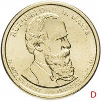 купить США 1 доллар 2011 D "19-й президент США - Ратерфорд Хейз"