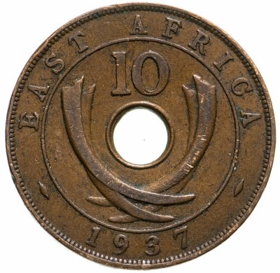 купить Британская Восточная Африка 10 центов (cents) 1937