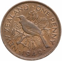Купить Новая Зеландия 1 пенни (penny) 1949-1952, случайная дата