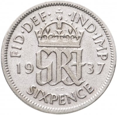 купить Великобритания 6 пенсов 1937