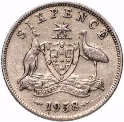 купить Австралия 6 пенсов (sixpence) 1958
