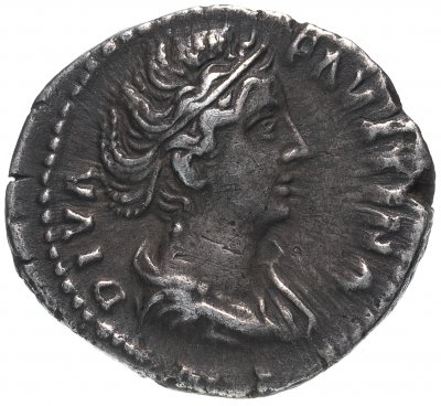 купить Римская империя, Фаустина Старшая, жена Антонина Пия, 141-161 годы, Денарий.(Урания) муза Астрономии