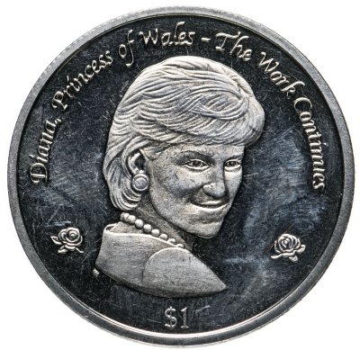 купить Британские Виргинские острова 1 доллар 2002 "Принцесса Диана"