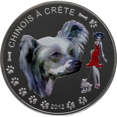 купить Бенин 1000 франков 2012 "Породы собак - Китайская хохлатая"