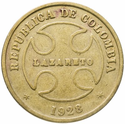 купить Колумбия 50 сентаво (centavos) 1928 для лепрозориев