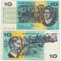 Купить Австралия 10 долларов 1985 (Pick 45e)