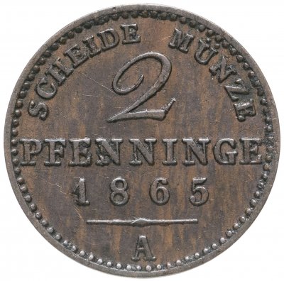 купить Пруссия 2 пфеннига 1865