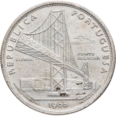купить Португалия 20 эскудо (escudos) 1966 "Открытие моста Антониу Салазара"