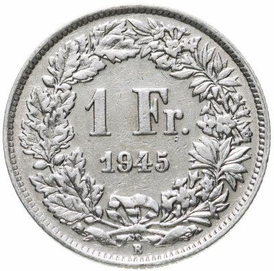 купить Швейцария 1 франк (franc) 1945