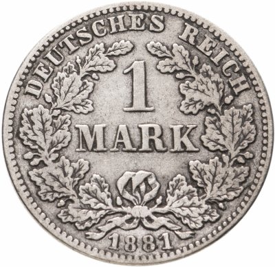 купить Германская Империя 1 марка 1881 E