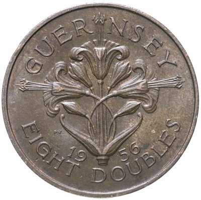 купить Гернси 8 дублей (doubles) 1956