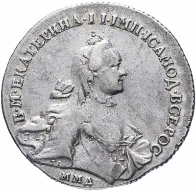 купить 1 рубль 1762 ММД-TI-ДМ Екатерина II
