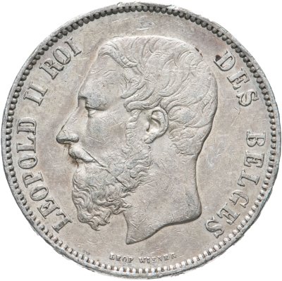 купить Бельгия 5 франков (francs) 1873