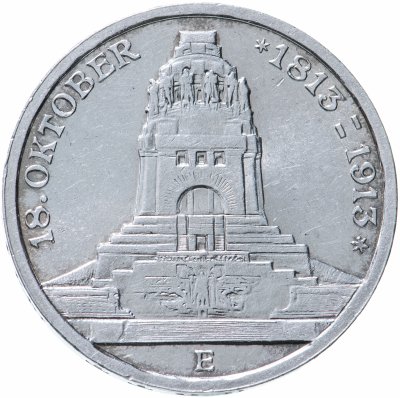 купить Германская империя 3 марки (mark) 1913 "100 лет Битве народов"
