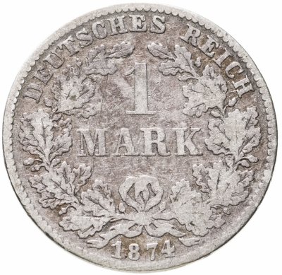 купить Германская Империя 1 марка 1874 знак монетного двора: "D" - Мюнхен