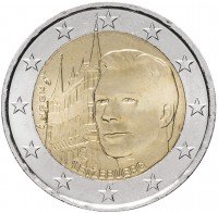 Купить Люксембург 2 евро 2007 "Дворец великих герцогов"