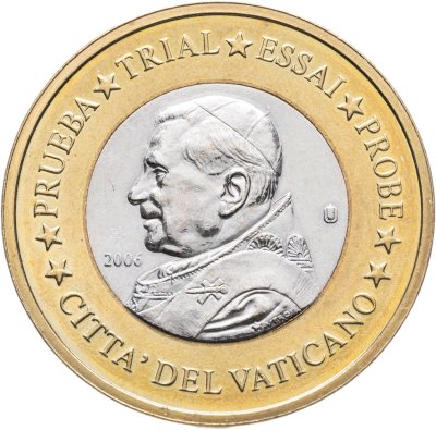 купить Монетовидный памятный жетон Ватикан 1 евро 2006