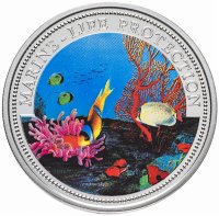 купить Палау 5 долларов 1994 "Защита морской флоры и фауны"