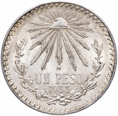 купить Мексика 1 песо (peso) 1933 год
