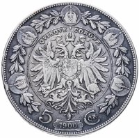 купить Австро-Венгрия 5 крон (korona) 1900, монета для Венгрии