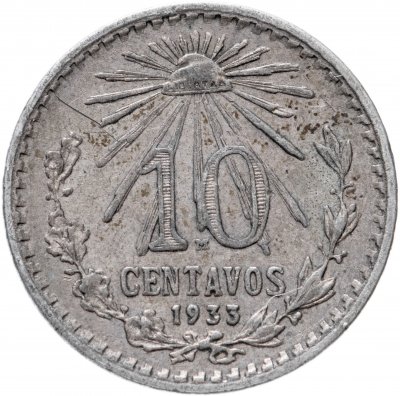 купить Мексика 10 центаво (centavos) 1933 год