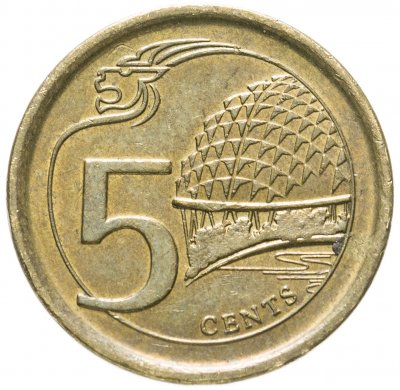 купить Сингапур 5 центов (cents) 2013-2018, случайная дата