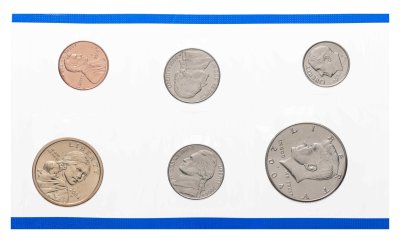 купить США годовой набор из 6 монет (от 1 цента до 1 доллара) 2004 P, в запайке