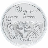 купить Канада 5 долларов (dollars) 1976 "XXI летние Олимпийские Игры, Монреаль 1976 - Фехтование"