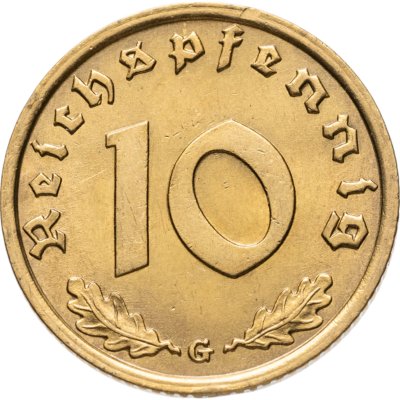 купить Германия (Третий рейх) 10 рейхспфеннигов (reichspfennig) 1939 G
