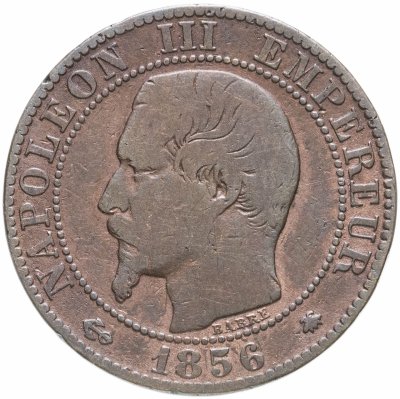 купить Франция 5 сантимов (centimes) 1856 BB