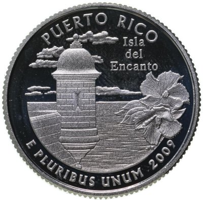 купить США 25 центов (квотер, 1/4 доллара, quarter dollar) 2009 Пуэрто-Рико